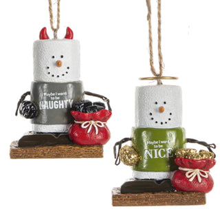 S'mores Naughty Or Nice Ornaments