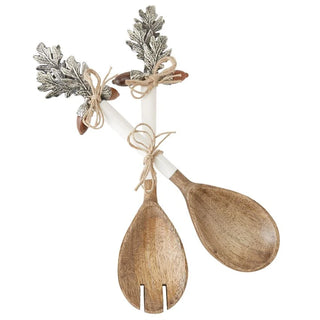Oak Leaf and Acorn Salad Servers