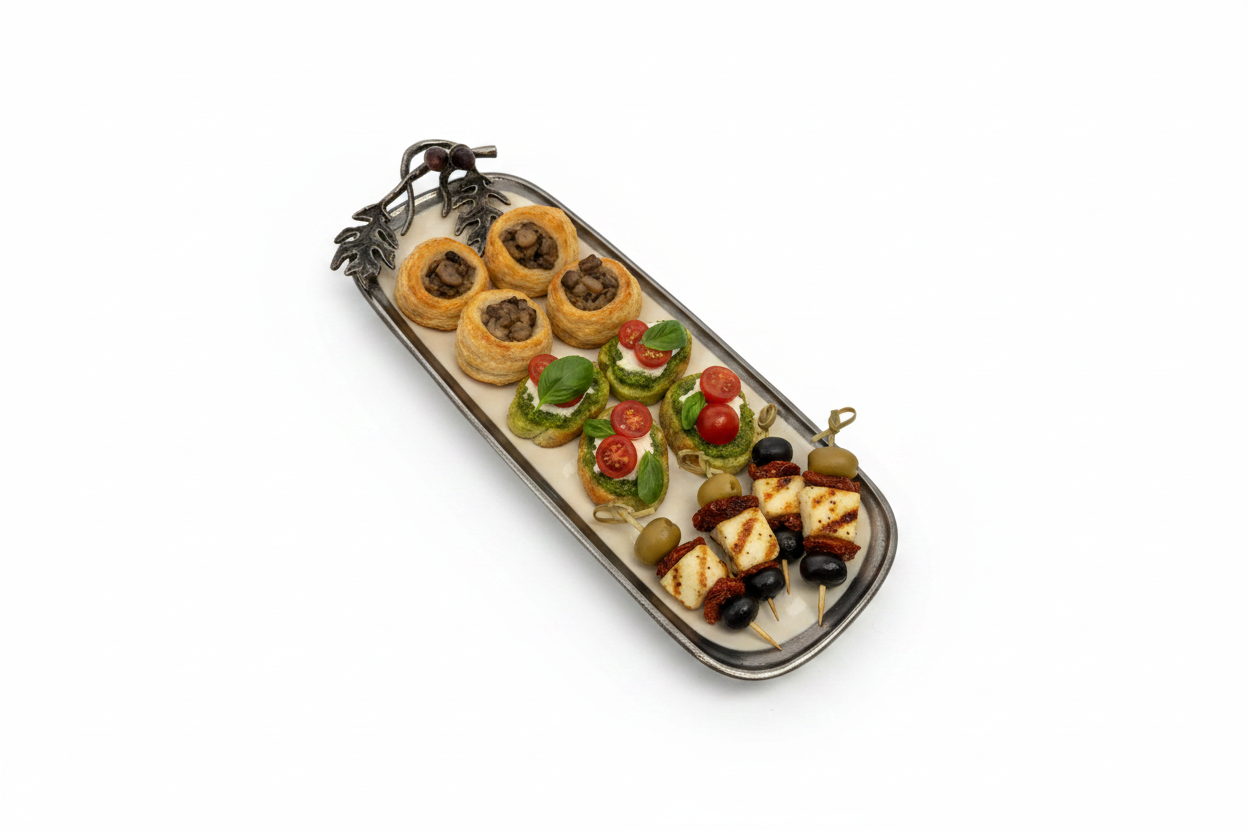Oak Leaf and Acorn Enamel Serving Tray