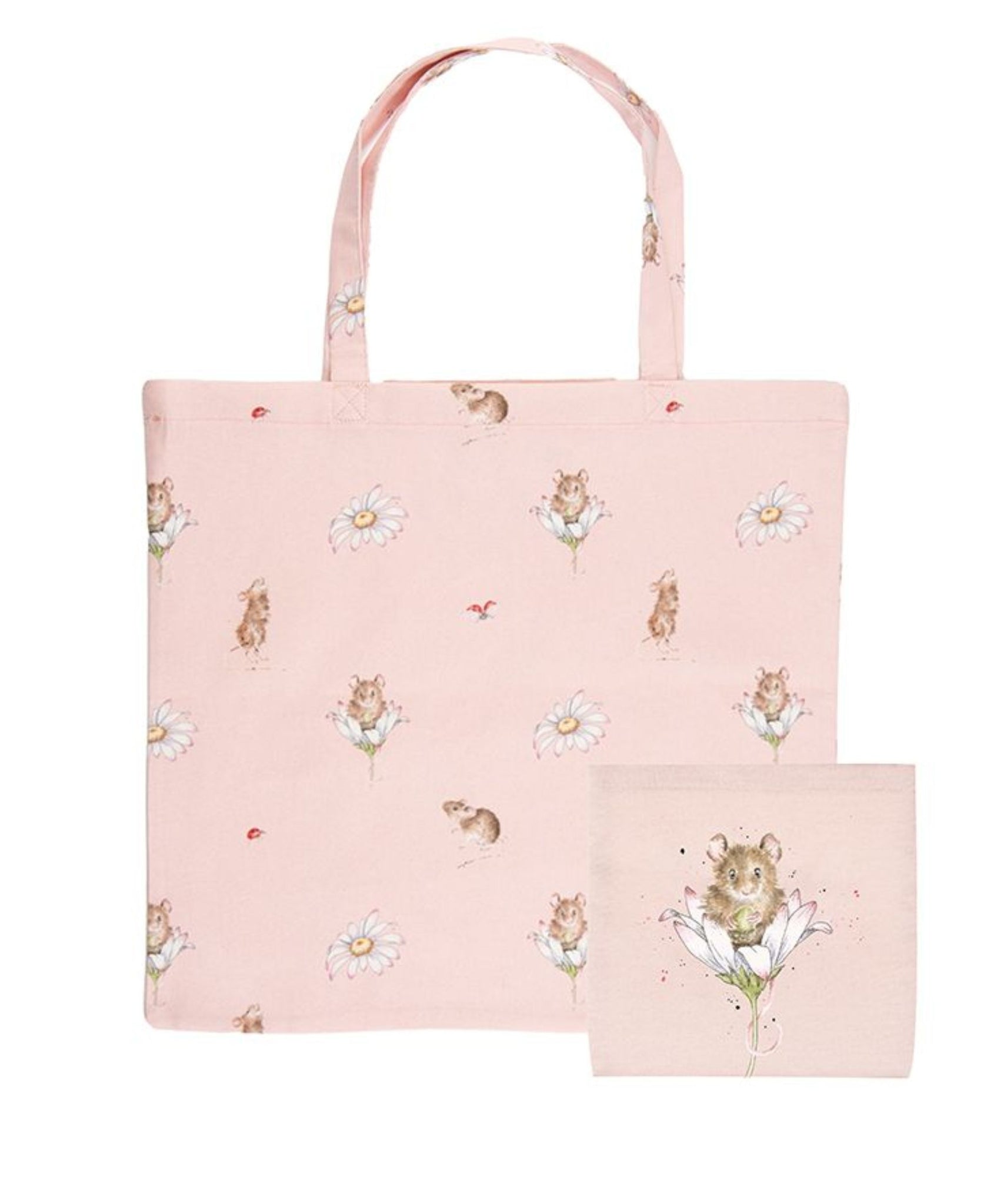 Wrendale Designs 'Oops A Daisy' Mouse Foldable Shopping Bag