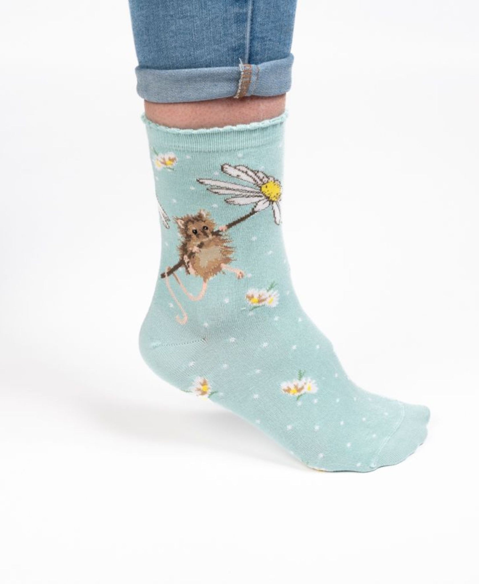 Wrendale Designs Women's 'Oops A Daisy' Mouse Socks