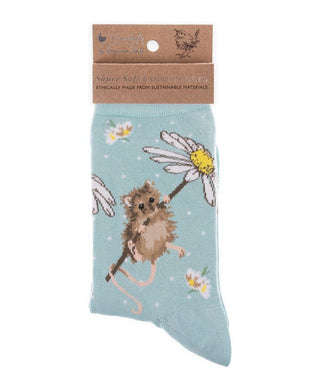 Wrendale Designs Women's 'Oops A Daisy' Mouse Socks