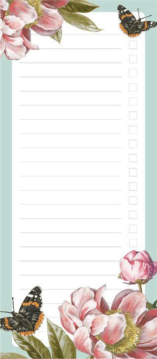 Magnetic To-Do Pads -  Flowers And Butterflies