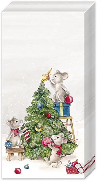 IHR Mice At Work Light Gray Pocket Tissues