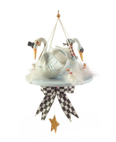 Patience Brewster 12 Days 7 Swans a-Swimming Ornament