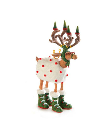 Patience Brewster Dash Away Blitzen Reindeer Mini Ornament