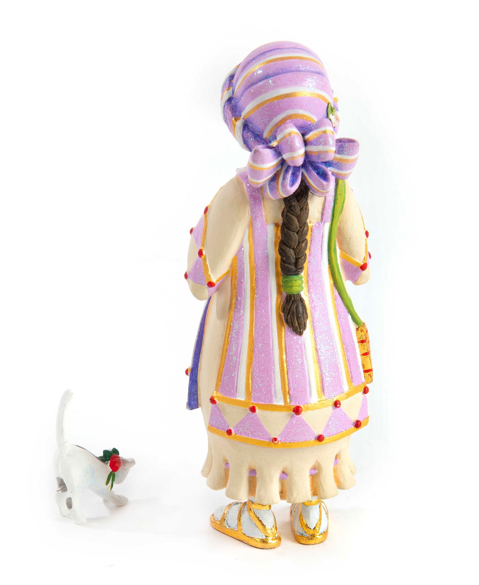 Patience Brewster Nativity Piping Girl with Kitten Figure
