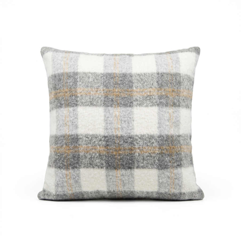 Soft Brushed Plaid Pillow