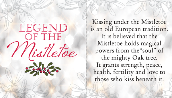 Kissing Krystals Poinsettia and Mistletoe Ornament