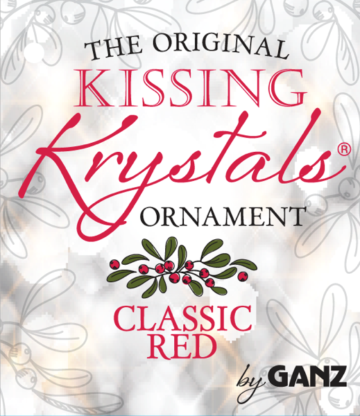 Kissing Krystals Poinsettia and Mistletoe Ornament