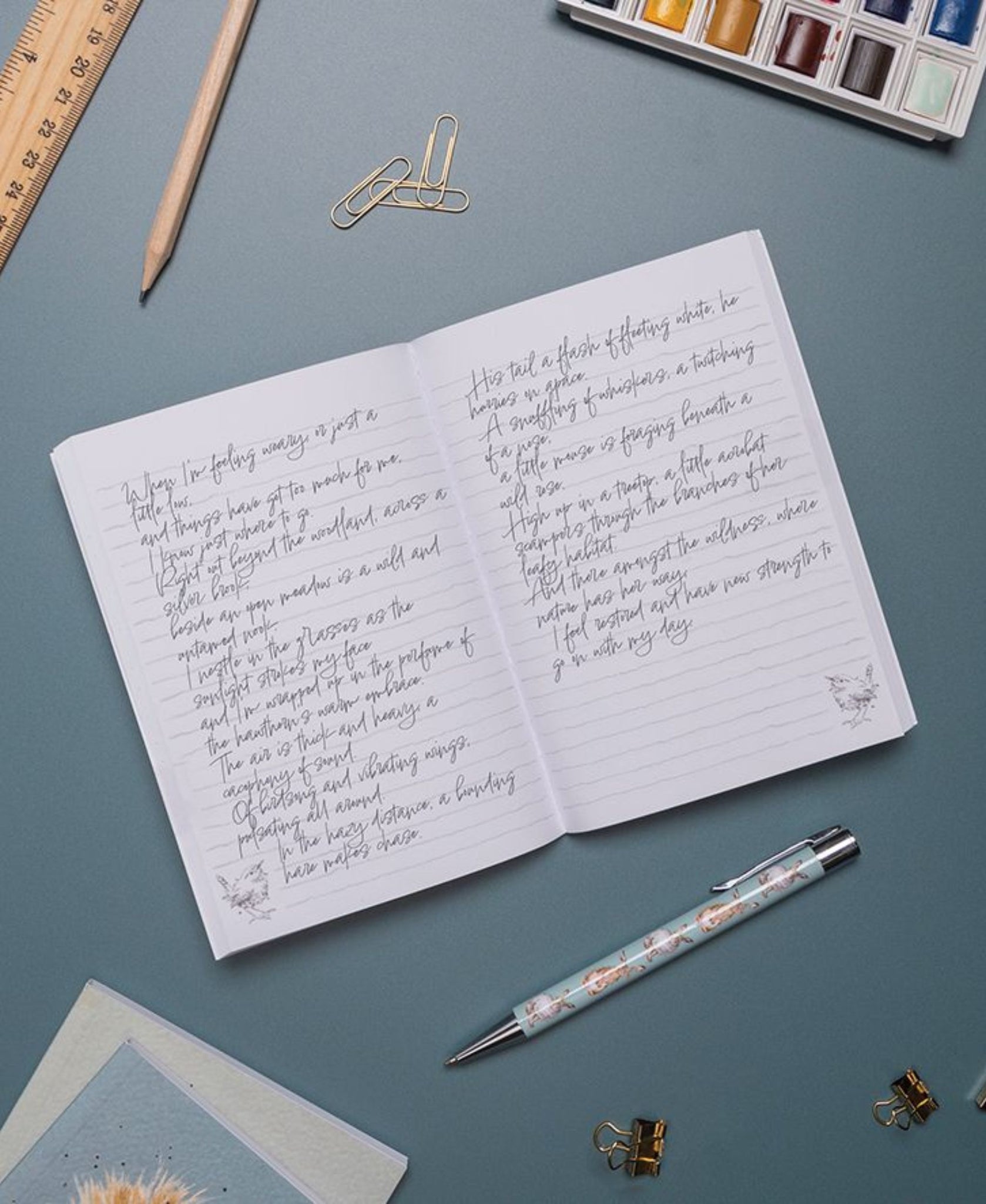 Wrendale Designs 'Pottering About' A6 Wren Notebook