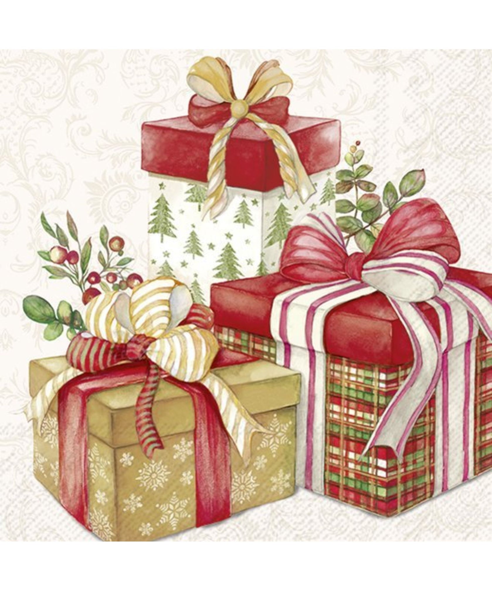 Ihr Presents From Santa Cream Lunch Napkins