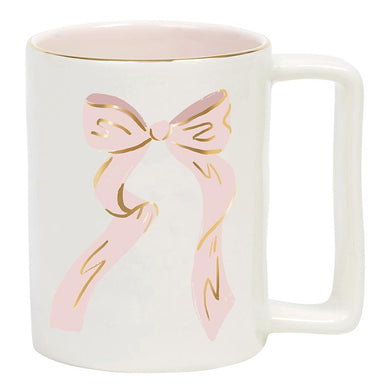 Gold Foil Organic Mug - Pink Bow