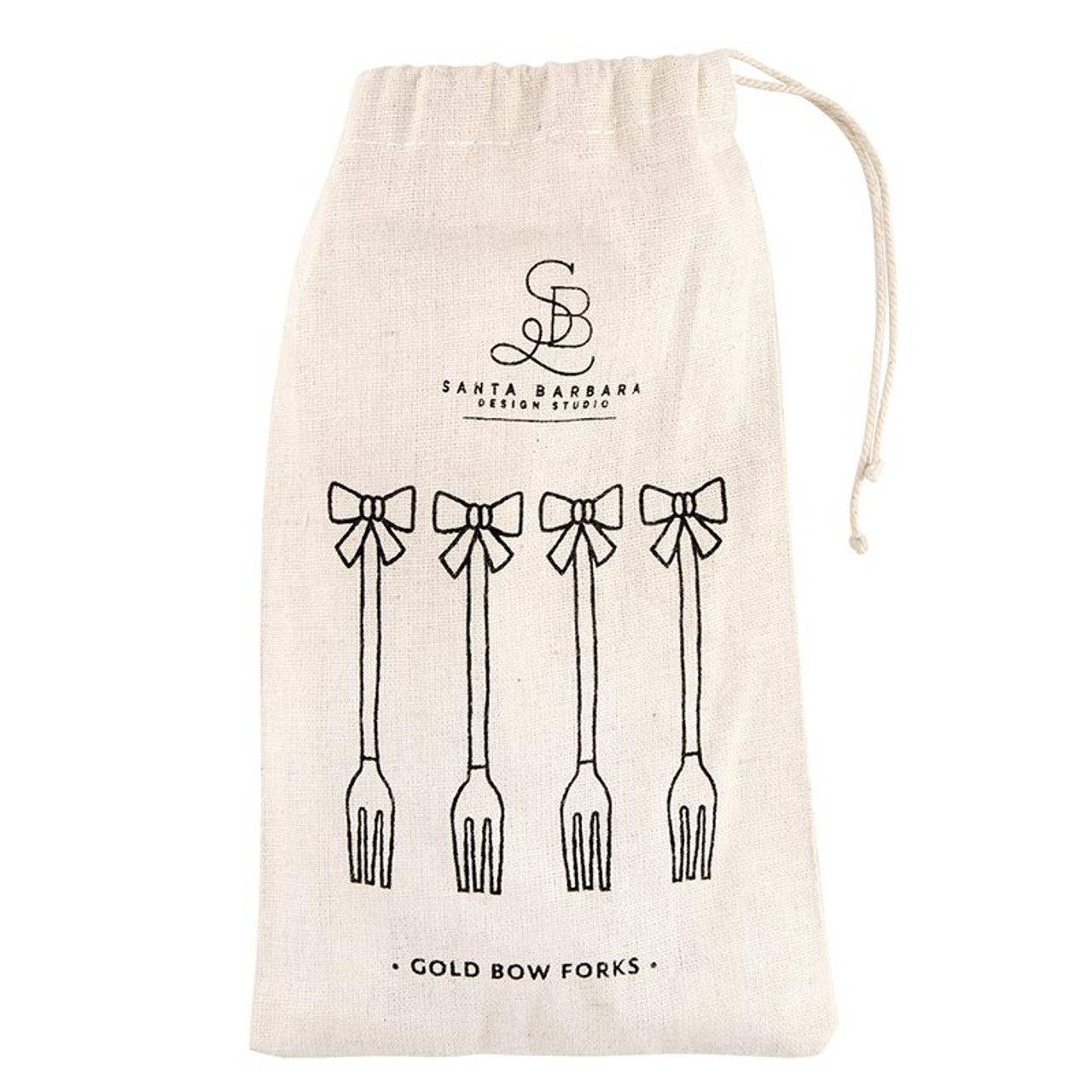 Gold Bow Forks - Set of 4