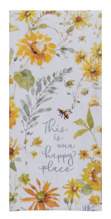Sunflowers Forever Happy Place Dual Purpose Towel