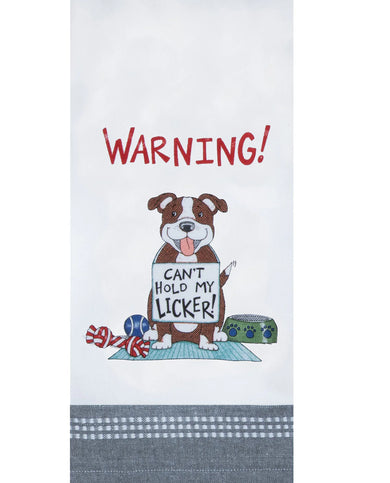 Warning Can't Hold My Licker Tea Towel