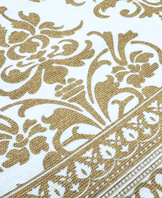 Harman Home Baroque Printed Gold Table Runner