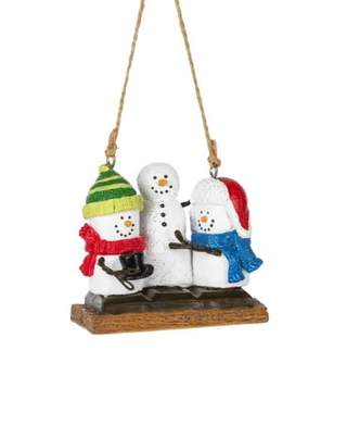 S'mores Building A Snowman Ornament