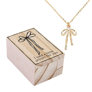 Bow Necklace - Little Prayer