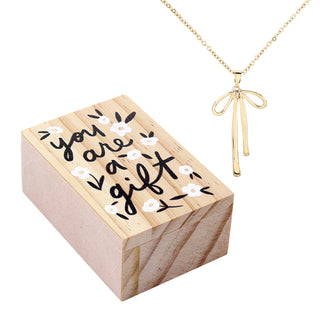 Bow Necklace - You Are A Gift