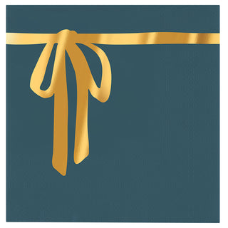 Gold Bow Cocktail Napkin