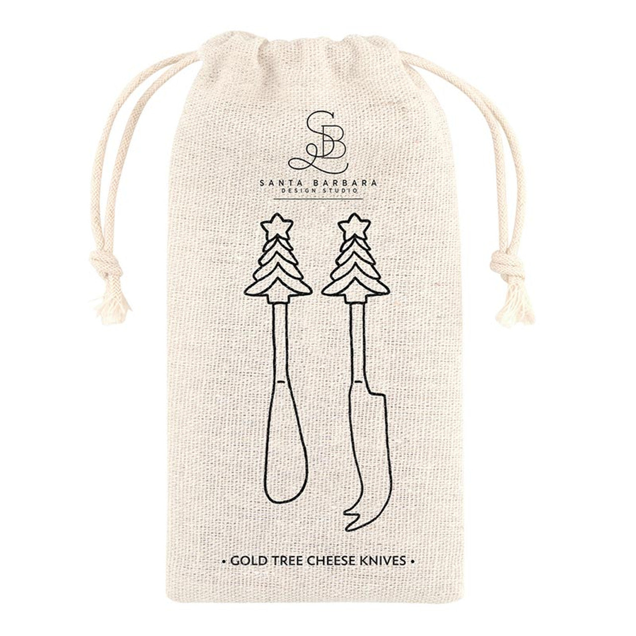 Gold Tree Cheese Knives Set