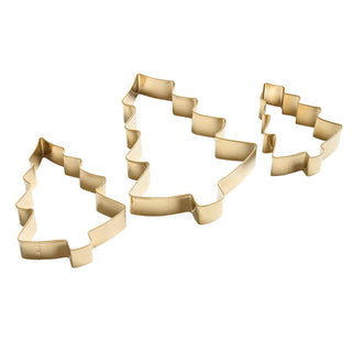 Gold Tree Cookie Cutter Set