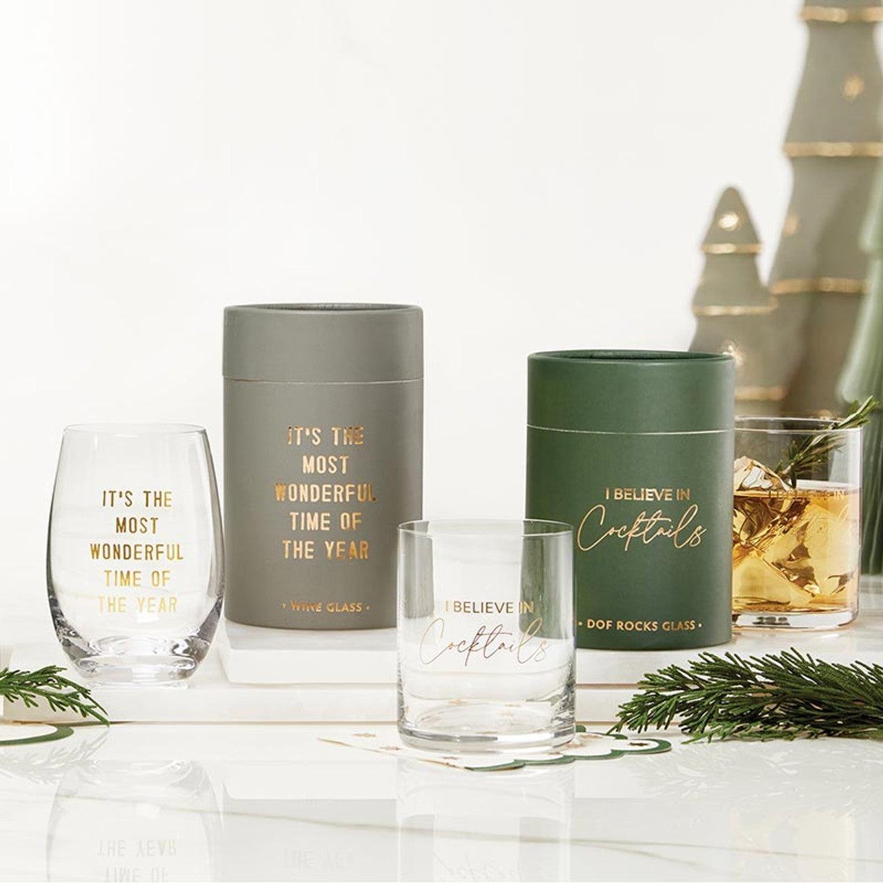 I Believe In Cocktails Glass