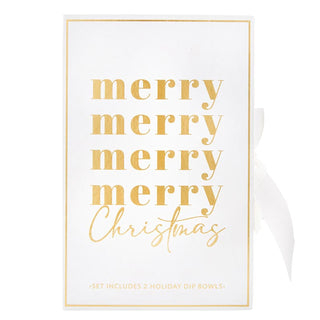 Merry Christmas Dip Bowl Set