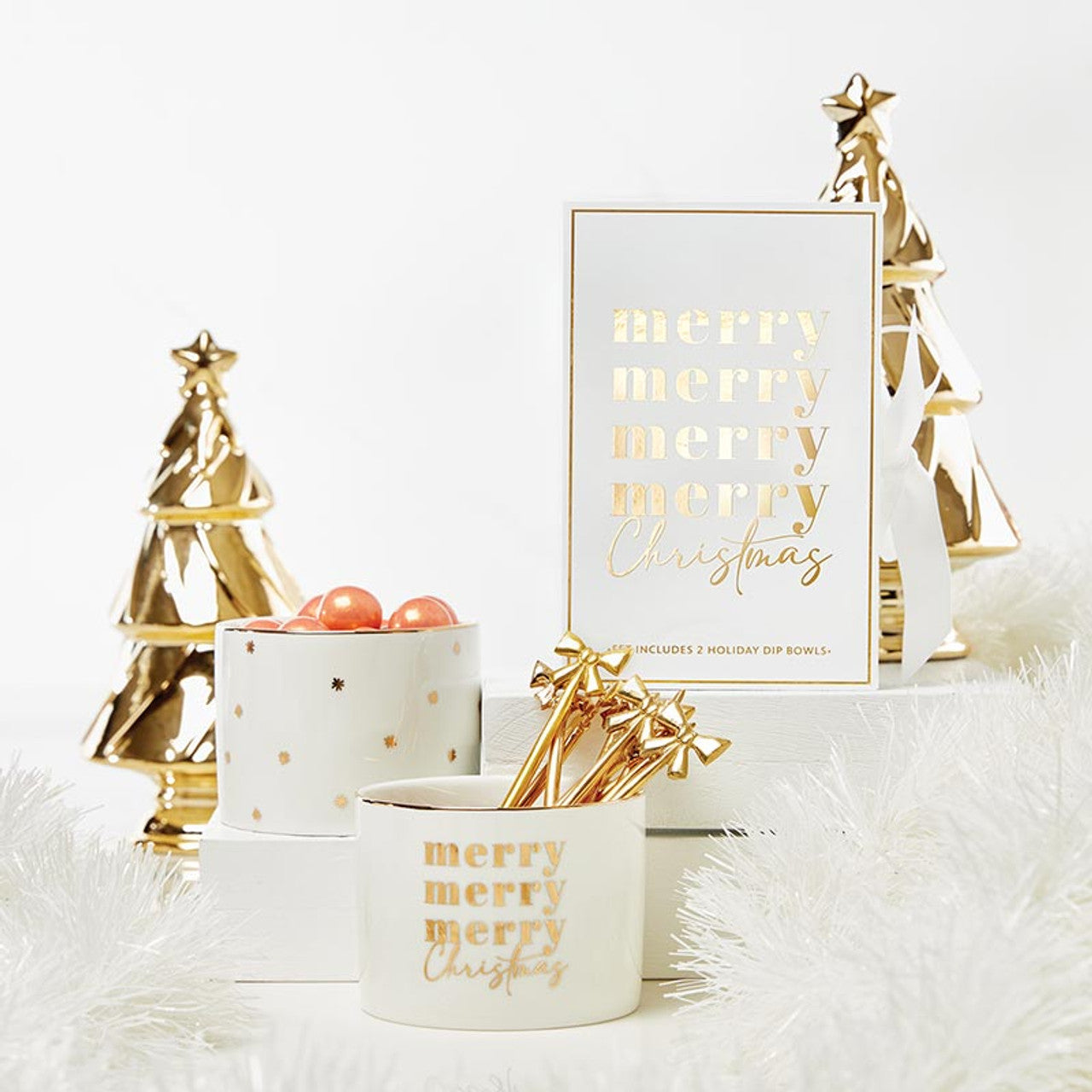 Merry Christmas Dip Bowl Set