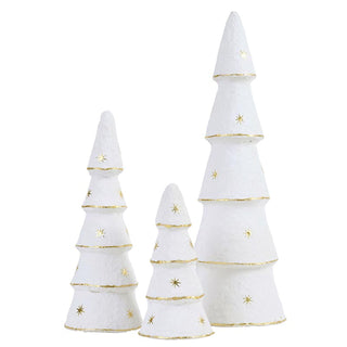 White Paper Mache Tree Set