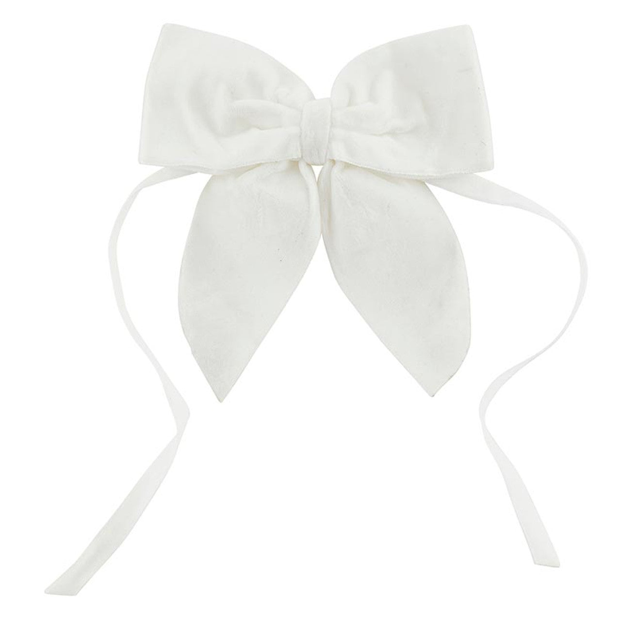 Velvet Bow Napkin Ties Set - White
