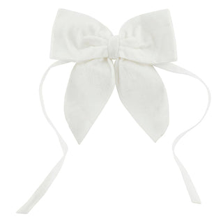 Velvet Bow Napkin Ties Set - White