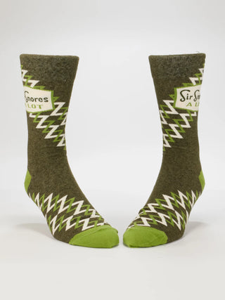 Blue Q Men's Sir Snores A Lot Crew Socks