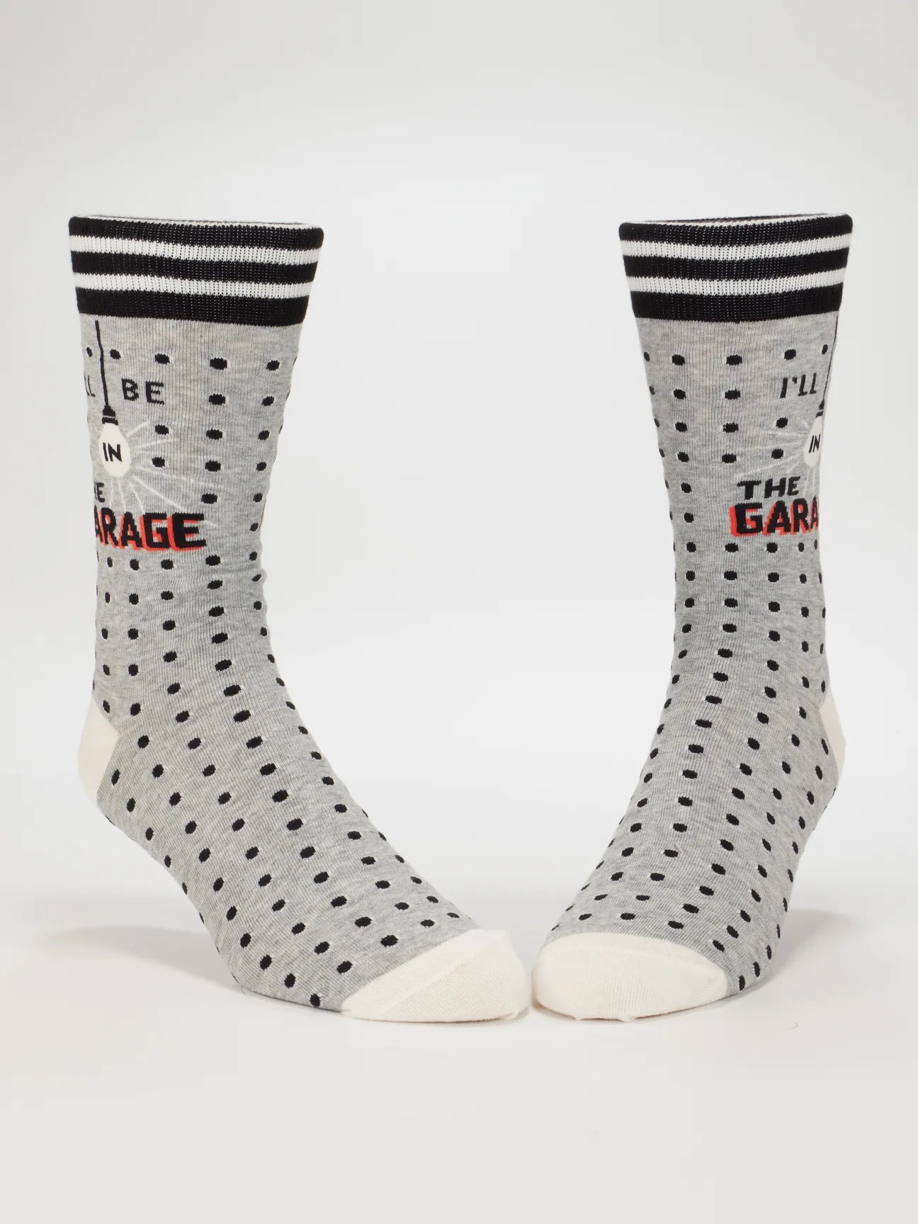 Blue Q Men's I'll Be In The Garage Crew Socks