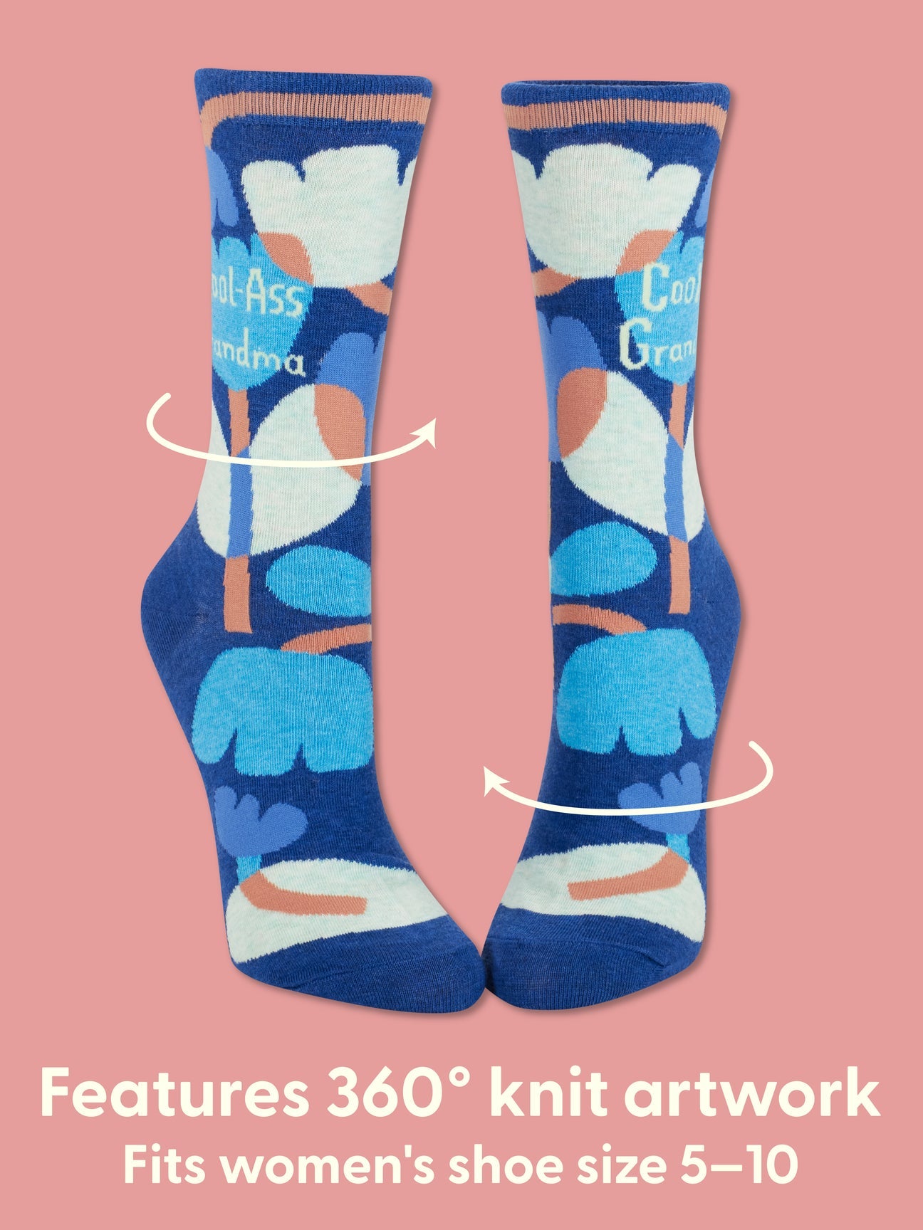 Blue Q Women's Cool-Ass Grandma Crew Socks