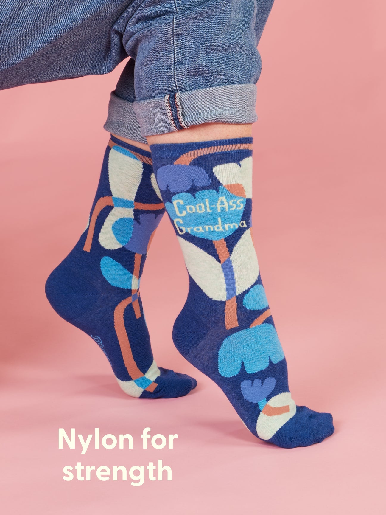 Blue Q Women's Cool-Ass Grandma Crew Socks