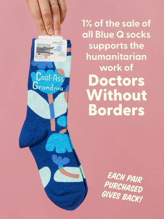 Blue Q Women's Cool-Ass Grandma Crew Socks