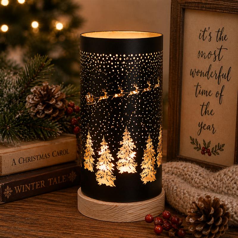 LED Santa In The Sky Luminary