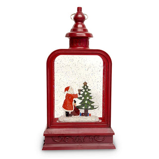 Santa With Tree Musical Water Lantern