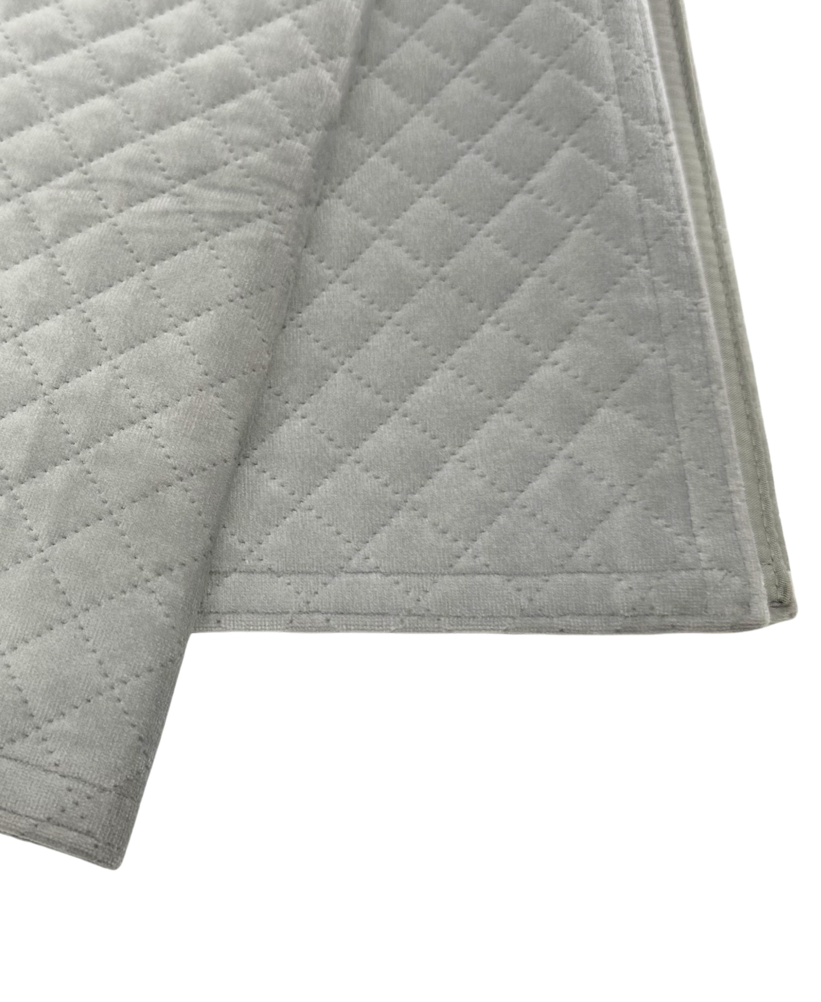 Harman Home Luxe Velvet Silver Table Runner 13
