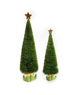 Patience Brewster Dash Away Sisal Elf Tree Figures - Set of 2