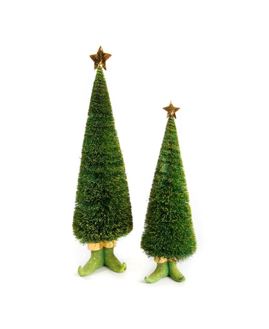 Patience Brewster Dash Away Sisal Elf Tree Figures - Set of 2