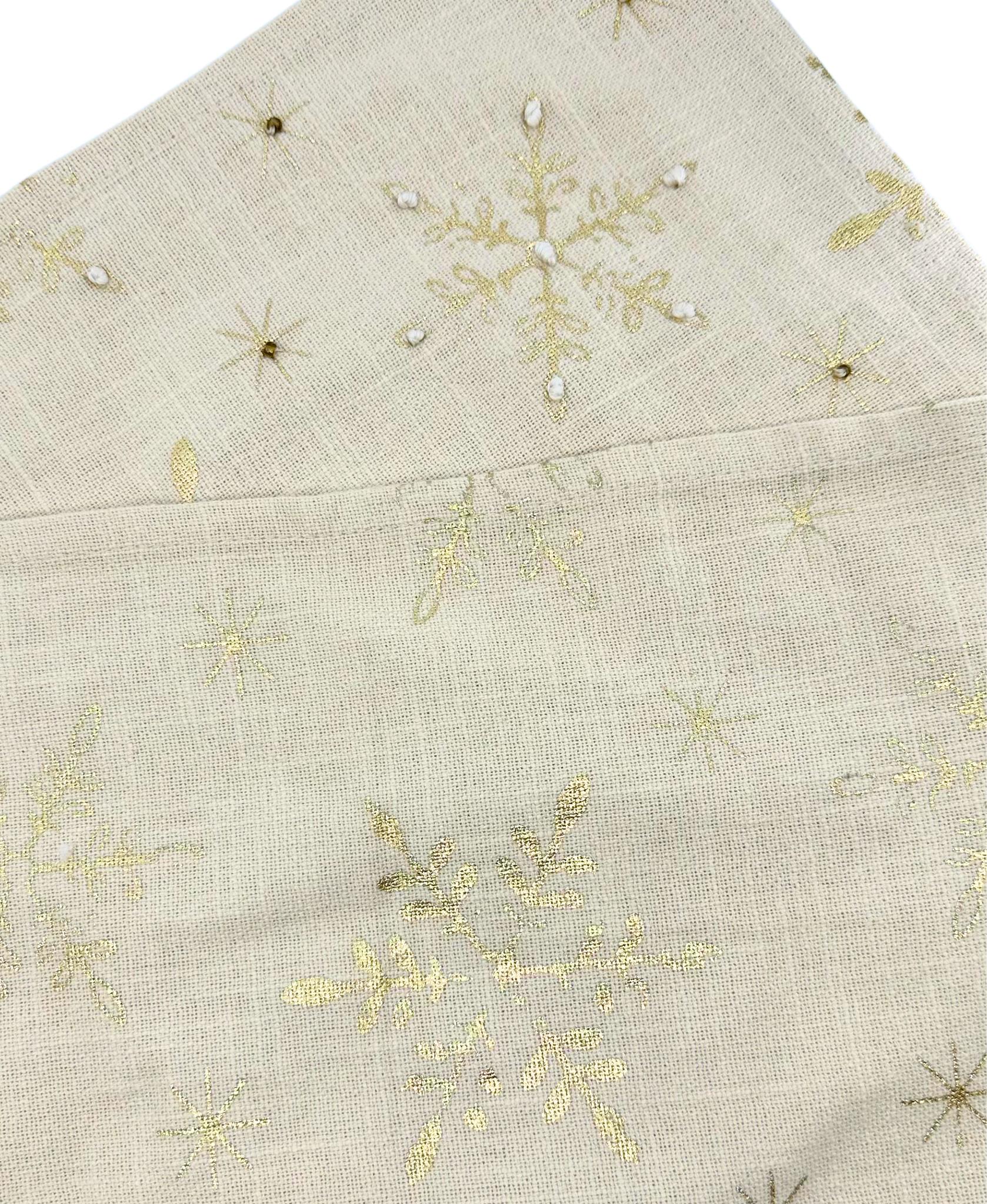 ADV Table Runner Natural & Gold 13
