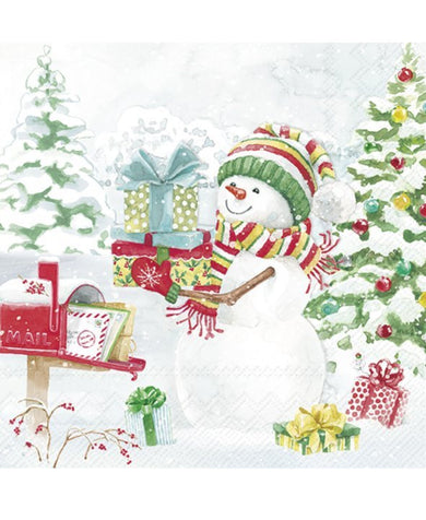 Ihr Snowy Day Light Blue Lunch Napkins