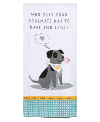 Dog Soulmate Tea Towel