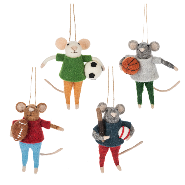 Sports Mice Ornaments
