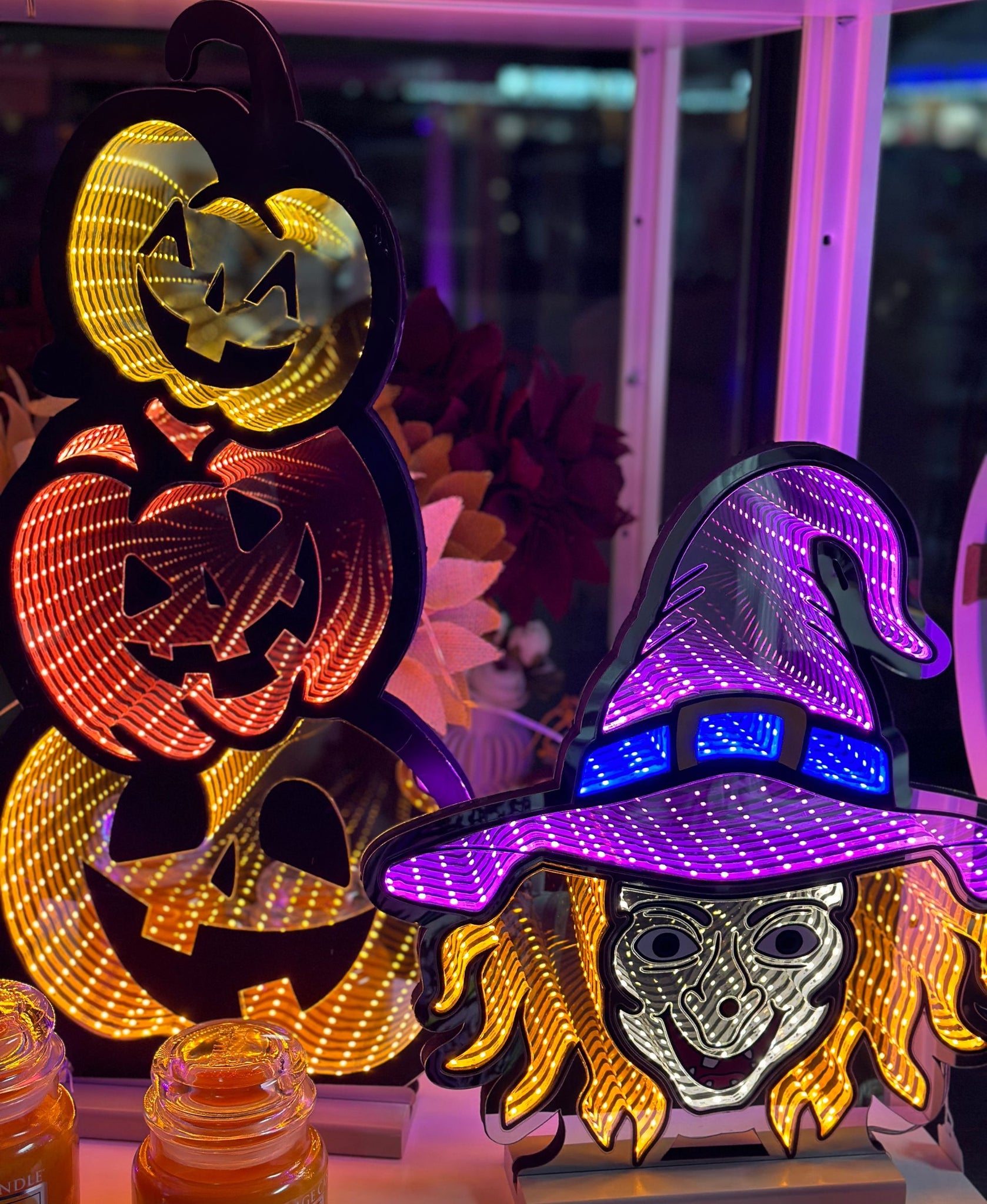 Stacked Pumpkin Halloween Infinity Light