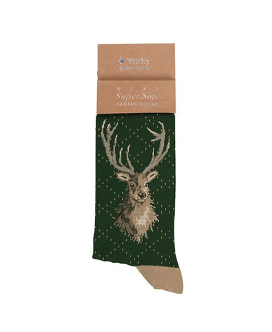 Wrendale Designs 'Portrait Of A Stag' Stag Mens Socks