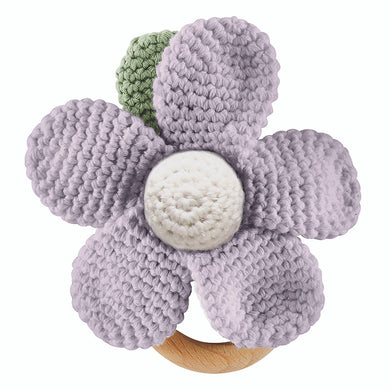 Stephan Baby Flower Knit Rattle